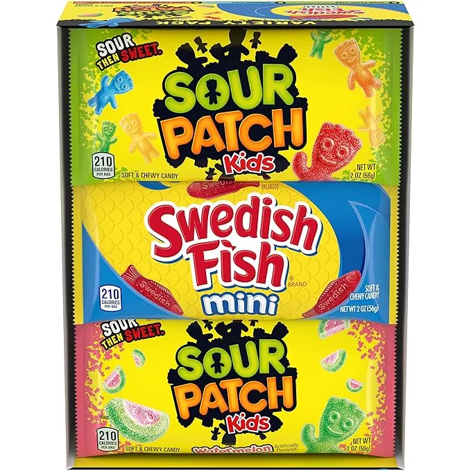 SOUR PATCH KIDS + SWEDISH FISH Mini Variety 